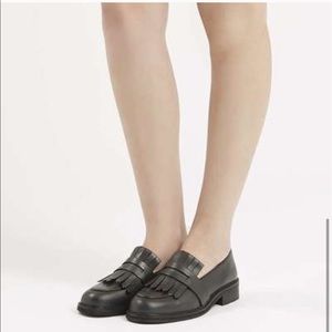 Topshop black kitty loafers